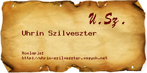 Uhrin Szilveszter névjegykártya